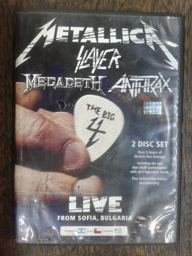 Imagen 1 de 5 de Metallica Megadeth Slayer * Live Bulgaria * 2 Dvd * Original