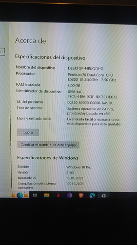 Imagen 4 de 4 de Computadora De Escritorio Hp Pentium Dual Core