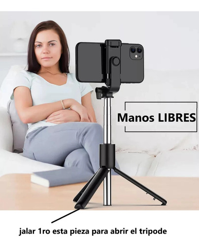Selfie Stick Palo Tripode Con Bluetooth De 68cm