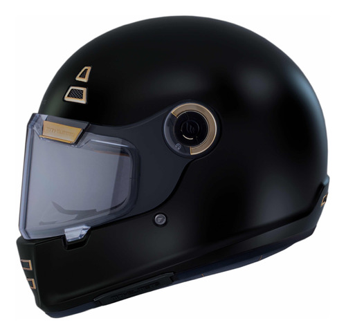 Casco Mt Jarama Negro Mate Integral Retro