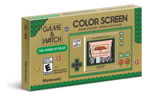 Nintendo Game & Watch The Legend of Zelda color dorado y verde 2021