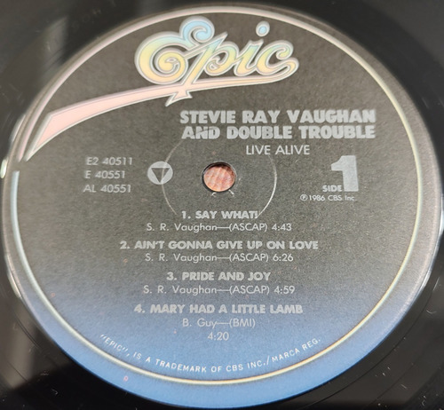 Stevie Ray Vaughan And Double Trouble Live Alive 2lp Usa (Usado)
