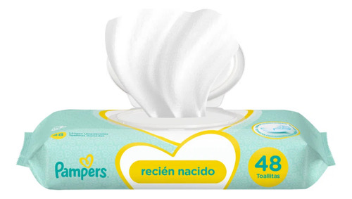 Toallitas Humedas Pampers Recien Nacido 0% Alcohol X48 Un.