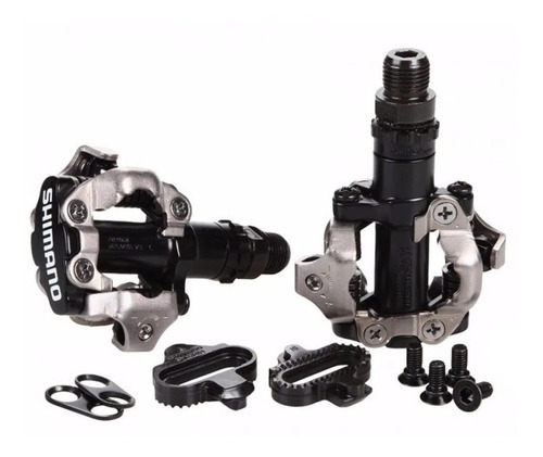 Imagem 2 de 5 de Pedal Mtb Clip Shimano M520 C/ Tacos Mountain Bike Original
