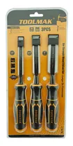 Comprar Set Kit Jgo De Formones Cinceles P\u002F Madera 3 Piezas Toolmak