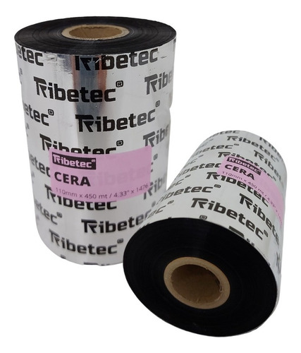 Ribbon De Cera 110x450 Mts Para Impresora De Etiquetas
