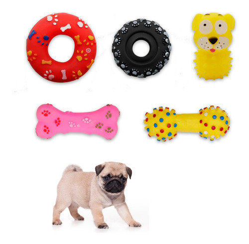 Imagem 1 de 7 de Kit Pet Shop 5 Pç Com Apito Para Cachorros Cães Raça Pequena