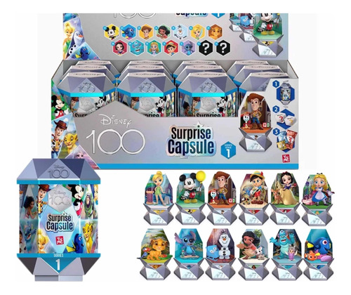 Caja Sorpresa De 100 Años Disney Figuras Mini Disney