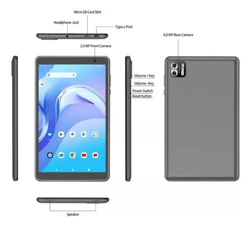 Tablet Pritom 8 Polegada Android 13 4gb Ram 64gb 5000mah