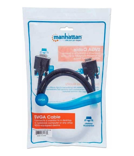 Cable Vga 1.8 Metros Manhattan 311731 Negro