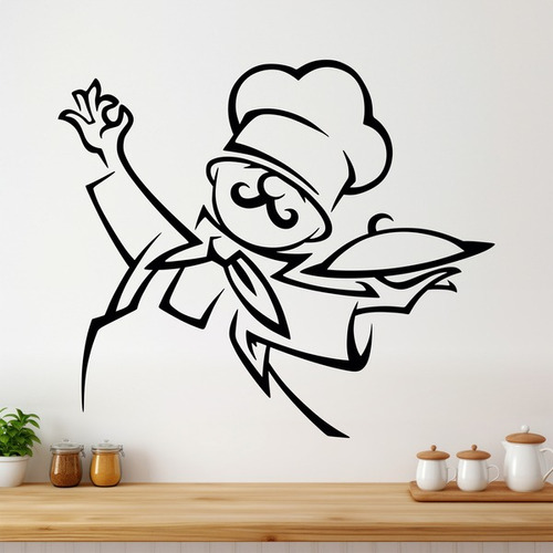 Vinilo Decorativo Para Pared - Cocina - Chef