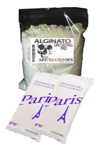Alginato 450g + 2 Kilos De Yeso De Paris Artcreationsfx