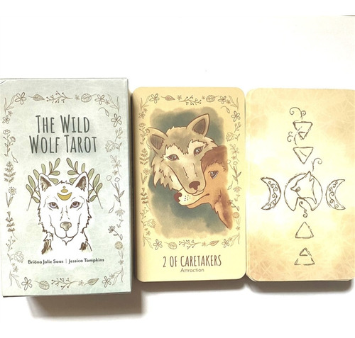 Juego De Mesa Wolf Tarot Cards Deck Fate Divination Holograp