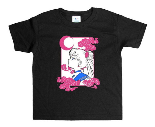 Remera Negra Adultos Sailor Moon  R87