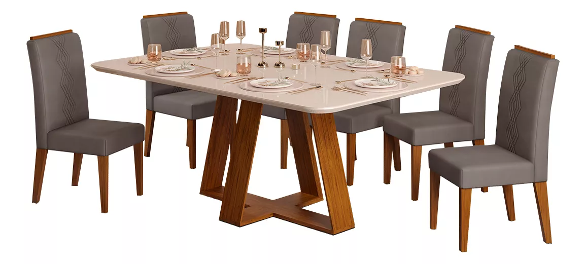 Primeira imagem para pesquisa de sala de jantar 6 cadeiras