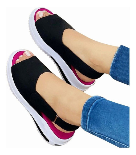 Zapatos Mujer Verano Tacón Plano Tallas Grandes Boca Flat