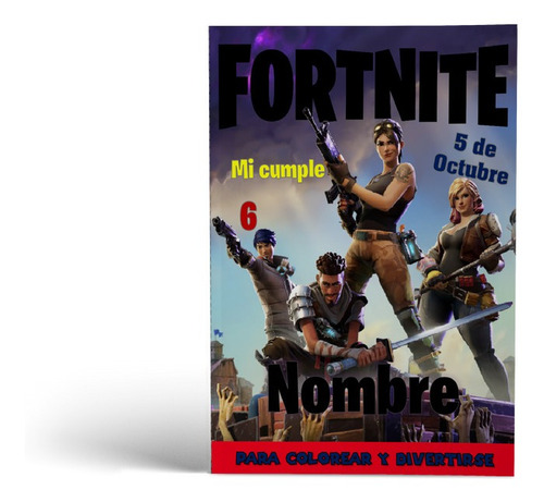 Fortnite - Libro Para Colorear Textos Editables