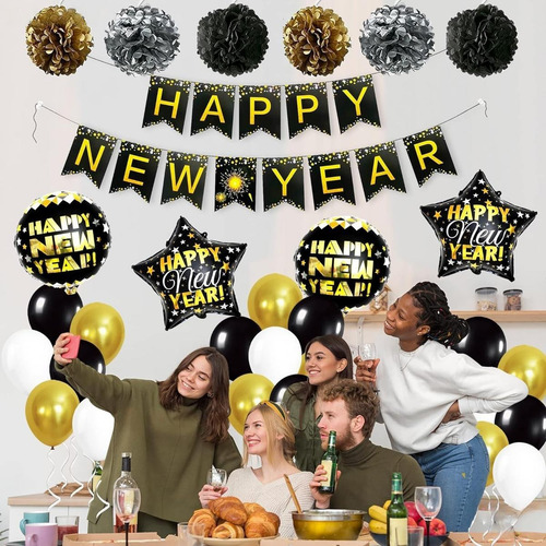 New Year Decoraciones 2024, Mxnyw-005, 5 Kits De Año , Color Multicolor YearDecorCeleb