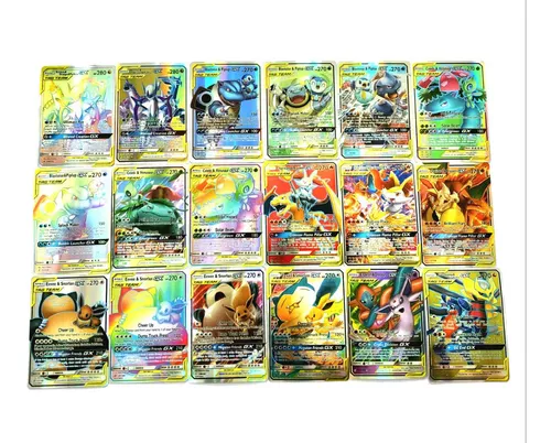 Lote 50 cartas pokemon gx(inglês) - grátis adesivos E carta