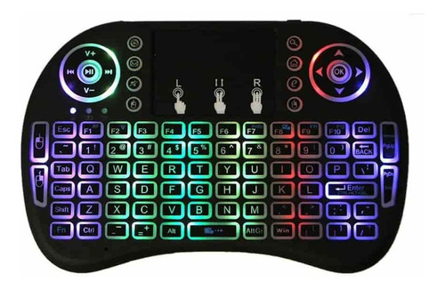 Mini Teclado Inalámbrico Con Luz Bluetooth Pc Smart Tv Gamer