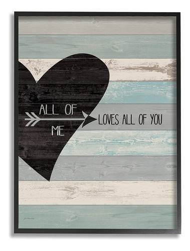 All Of Me Loves All Of You Arte De Pared Enmarcado Negr...