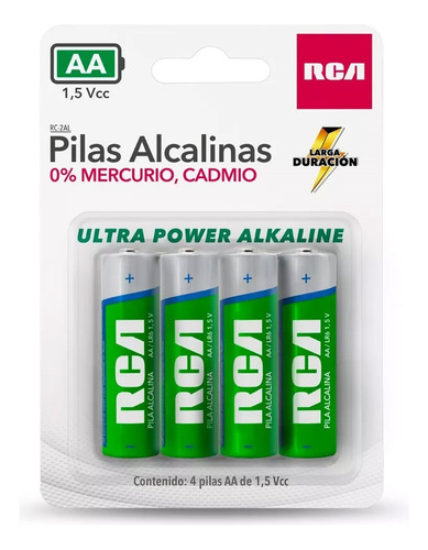48 Baterias Rca Aa Alkalinas 1.5v Ultra Power Larga Duración