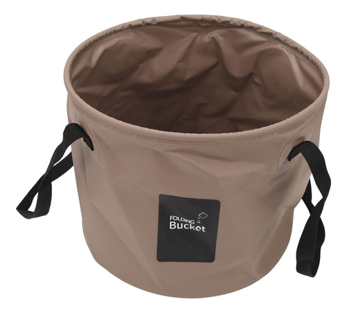 Sand Color Portable Camping Bucket 20l Pvc Folding Water