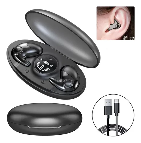 Miniauriculares inalámbricos para dormir, cascos invisibles con Bluetooth  5,3, resistentes al agua IPX5, reducción de ruido, deportivos