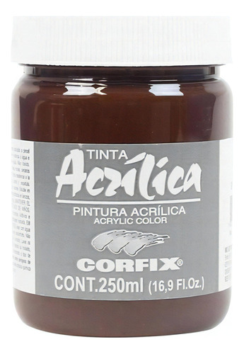 Tinta Acrílica Corfix 250ml Sépia 118 Gr 1
