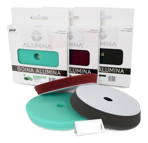 Kit Boinas Easytech Alumina Corte + Refino + Lustro 5,5 Pol 