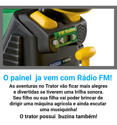 Trator Elétrico John Deere Ground Force 12volts - Pegperego