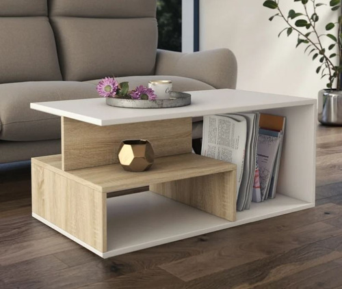 Imagen 3 de 9 de Mesa Ratona Moderna Centro Melamina Minimalista