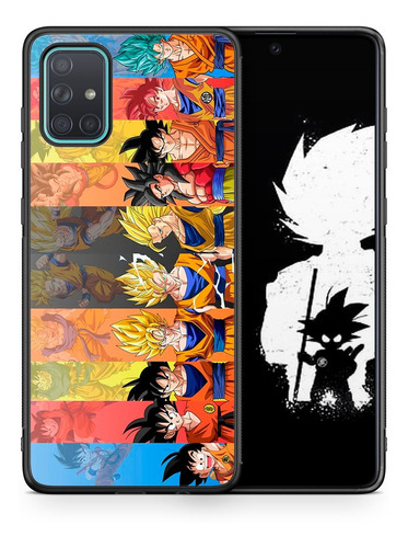 Funda Galaxy A71 Goku Evolution Tpu/pc Uso Rudo Dragon Ball