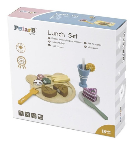 Juguete Set  De Almuerzo De Madera  Para Niños Viga Polar B