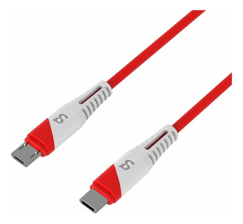 Cable Tipo C A Micro Usb 1 Metro Celulares Cargador Gowin Color Rojo