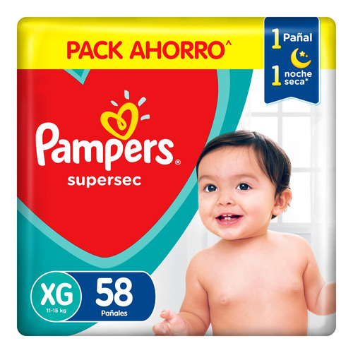 Pañales Pampers SuperSec Max  XG