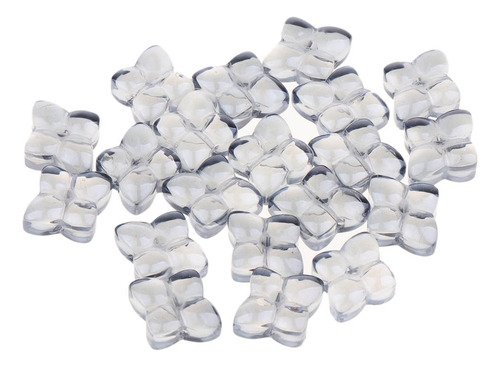 20pcs Mariposa Checa De Suelto Sacper Para Joyería De Azul