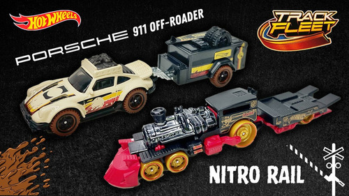 Carrinho Hot Wheels Caminhão Track Fleet Lacrada 1/64 Mattel Cor Nitro Rail