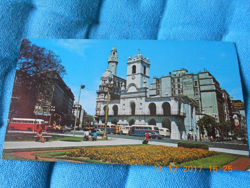 Buenos Aires Postal Cabildo Desde Plaza De Mayo Decada 70