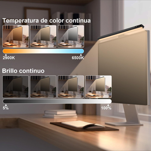 Lámpara De Monitor Led Regulable Control Táctil Usb