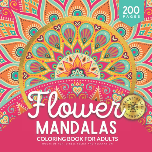 Libro: Flower Mandala Coloring Book For Adults: Advanced Man