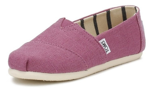 Alpargata Zapato Niña Toms - Deep Mauve Heritage Canvas