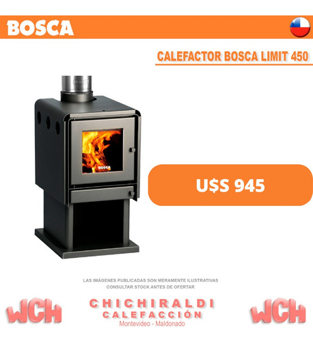Calefactor A Leña Bosca, Limit 450 | Chichiraldi Calefacción