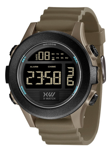 Relógio Esportivo X-watch Digital Marrom Preto Xmppd726 Pxgx