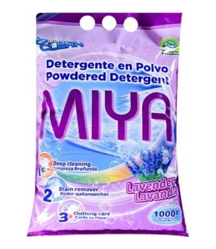 Detergente En Polvo Fragancia Lavanda Miya 1kg
