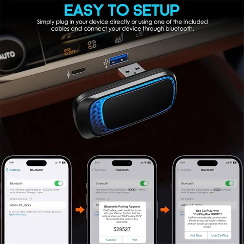 Mini Dongle Usb Carplay Para Apple Bluetooth Car Play Box