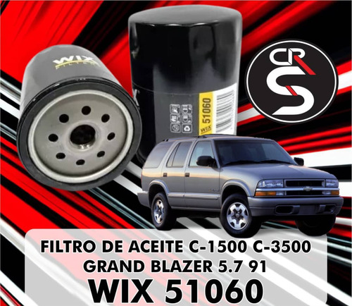 Filtro Aceite C-1500, C-3500, Grand Blazer  5.7 91