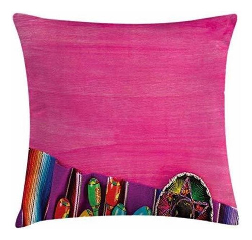 Funda De Cojín De Almohada Mexicana Ambesonne, Vista De