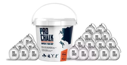 Kit 20un Magnésio Bolas Pro Chalk 60g/un Cross Escalada