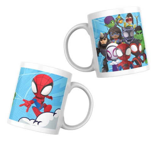 Souvenir Para Cumpleaños Tazas Personalizadas Con Personajes Spider Man